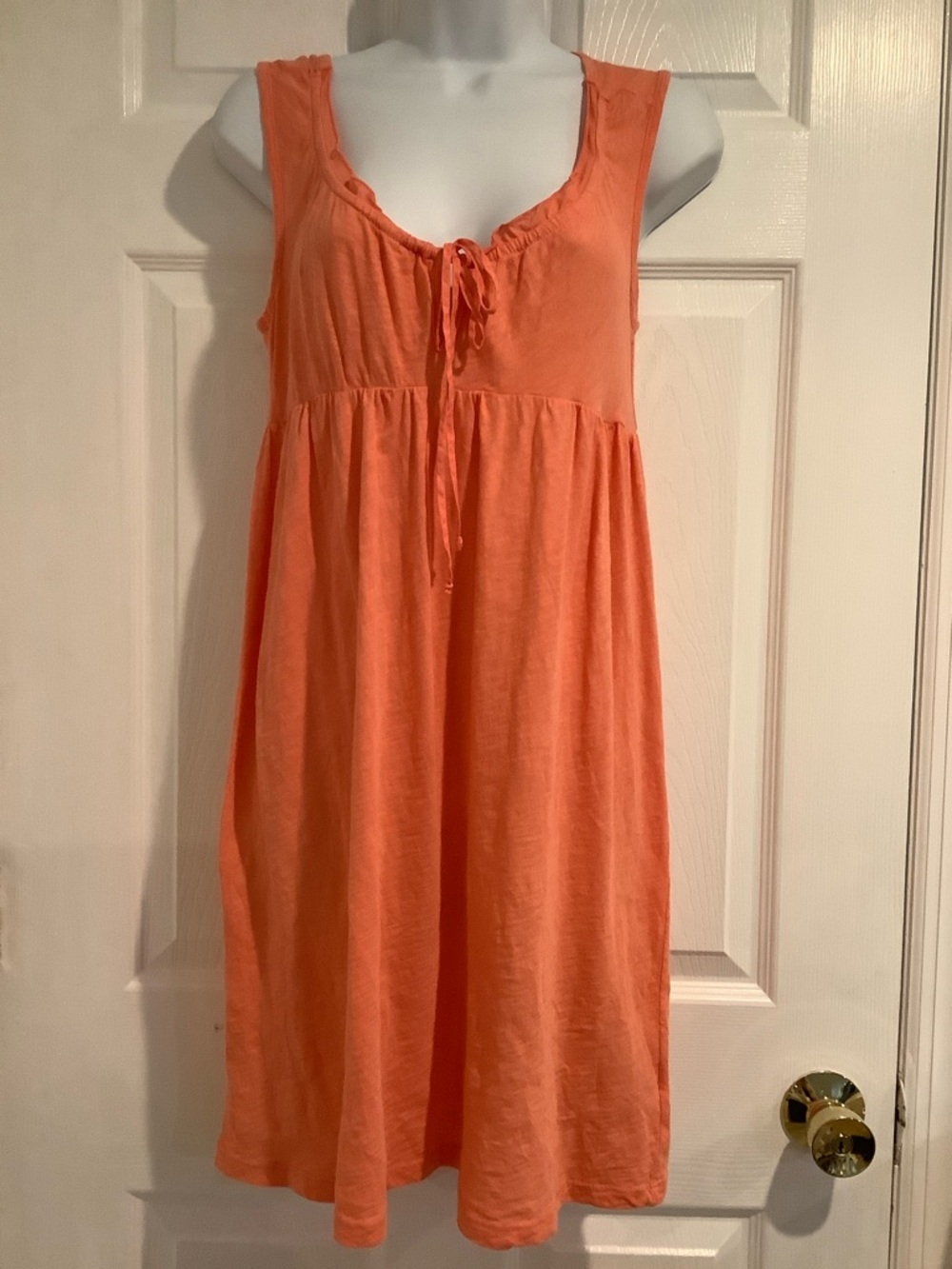 NWOT SPLENDID 100% Cotton Orange High Waisted Coastal Beachy Summer Sun Dress S